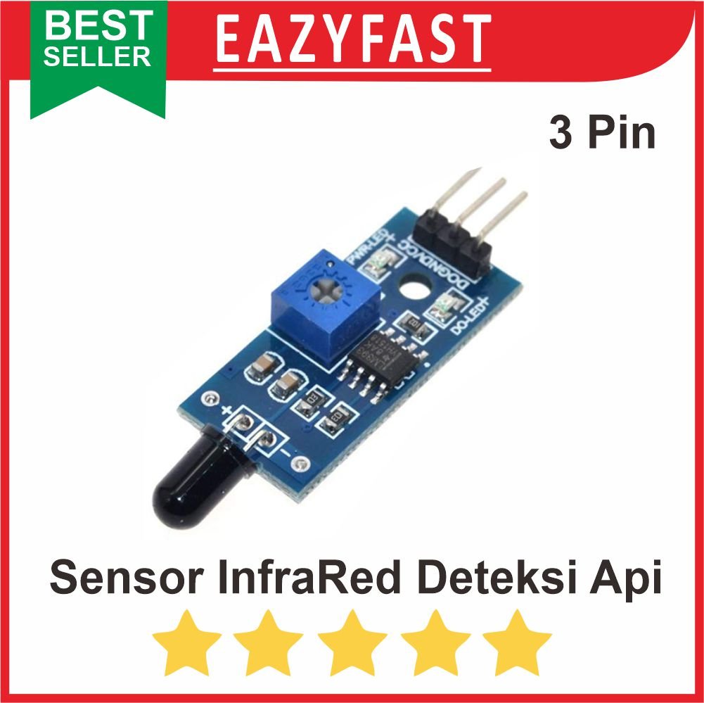 Modul Sensor Api IR Infrared Infra Red Flame Fire Sensor Detector ...