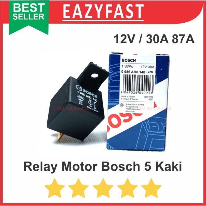 Relay Otomotif Motor Mobil Bosch 5P 5 Kaki Pin P 12V 12 V Volt Riley ...
