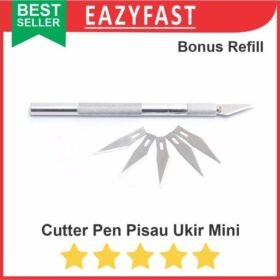 Pisau Cutter Mini Ukir Refill 5 Pcs Hobby Crafting Engraving Pen