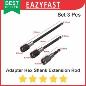 Mata Bor Obeng Hex Shank Adapter Extension Rod Panjang Set 3 Pcs