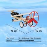 Mainan Pesawat Baling Rakit DIY Propeller Edukasi Rakitan Baterai Kayu - Image 3