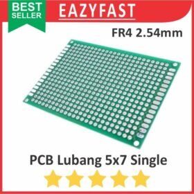 PCB Lubang IC 5x7 5x7cm Single Layer Bolong Titik Matrix Fiber FR4
