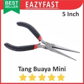 Tang Capit Buaya 5 Inch Lancip Tekuk Multifungsi Long Nose Jaw Pliers