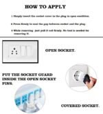 Cover Tutup Pelindung Pengaman Terrminal Stop Kontak Colokan Listrik PLN Bayi Anak Safety Child Proof Socket EU Plug Outlet Steker - Image 3