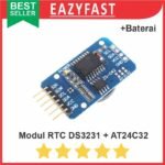 DS3231 I2C RTC Module + Baterai. Modul Jam Arduino Raspberry Pi Akurat