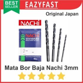 Mata Bor Besi Baja Nachi 3mm 3 mm Original Japan HSS Steel Drill