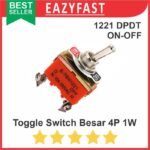 Saklar Toggle Switch 1221 Besar 4 Pin Kaki 2 Posisi 4P 2 Way ON ON OFF