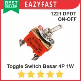 Saklar Toggle Switch 1221 Besar 4 Pin Kaki 2 Posisi 4P 2 Way ON ON OFF