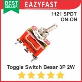 Saklar Toggle Switch 1121 Besar 3 Pin Kaki 2 Posisi 3P 2 Way ON ON OFF