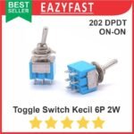 Saklar Toggle Switch 202 Kecil 6 Pin Kaki 2 Posisi 3P 2 Way ON ON OFF