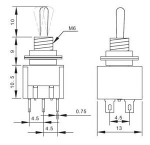 Saklar Toggle Switch 102 Kecil 3 Pin Kaki 2 Posisi 3P 2 Way ON ON OFF - Image 3