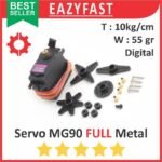 Motor Servo RC MG996R MG996 R Full Metal Gear 180 Degree Sudut Derajat Drajat 10kg/cm Mini Micro Gearbox Gear Box MG 996 R Tower Pro TowerPro