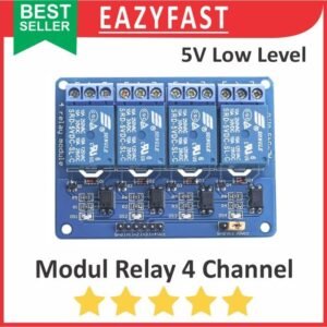 Modul Relay 4Ch 4 Ch Chanel Channel 5 V Volt 5V Module SPDT Low Level Arduino Compatible Opto Isolation