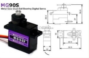 Motor Servo MG90 Full Metal Gear Mini Micro MG 90 S MG90S Tower Pro - Image 4