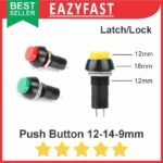 Push On Switch Button 12mm Latch Lock Saklar Toggle 12 mm 18mm 18 mm