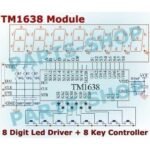 TM1638 Trainer Module I/O Input Output 8 bit Digit 7 Segment LED Key - Image 4