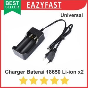 Charger Baterai 18650 x2 2x 2 Li-ion Liion Lithium Ion Universal