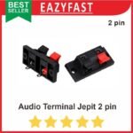 Audio Terminal Jepit Capit Kabel Speaker 2 Pin Jalur Box Salon Ampli