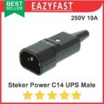 Steker AC UPS C14 IEC Connector Power Plug Male Konektor Colokan Jack