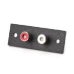 Socket RCA Female 2x Terminal Panel 2 Way Pin Kaki Audio Stereo - Image 2