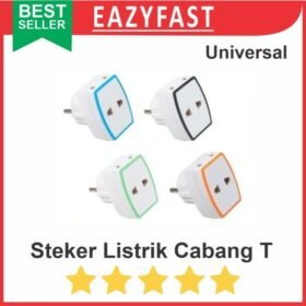 Steker Tee T Colokan Listrik Cabang 3 Multi bkn Terminal Stop Kontak