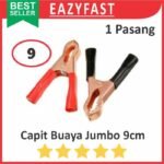 Capit Buaya Besar 9cm Aki Accu Motor Mobil Clip Jumper Jepit Kabel Set