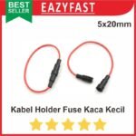 Kabel Holder Fuse Kaca Kecil Tabung 5x20mm 5x20 Housing Rumah Dudukan