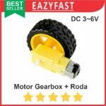 Roda Ban Robot Wheel Mini DC Gear Gearbox motor Tyre Smart Car