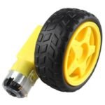 Roda Ban Robot Wheel Mini DC Gear Gearbox motor Tyre Smart Car - Image 2