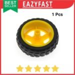 Roda Ban Robot Mobil Motor Dinamo DC Gearbox Yellow Kuning Mini Wheel