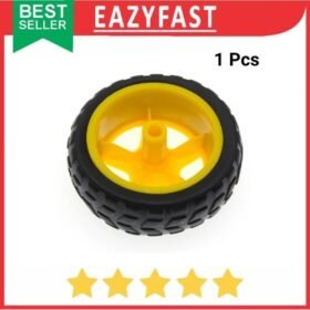 Roda Ban Robot Mobil Motor Dinamo DC Gearbox Yellow Kuning Mini Wheel