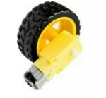 Roda Ban Robot Mobil Motor Dinamo DC Gearbox Yellow Kuning Mini Wheel - Image 2