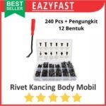 Rivet Klem Kancing Baut Body Klip Mobil Pin Ripet Clip Set Kit Box 415 - Image 2