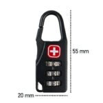 Kunci Gembok Kecil Resleting Tas Koper 104 Seleting 3 Pin Kombinasi Angka Digit Travel Case Lock - Image 2