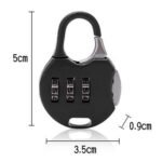 Kunci Gembok Kecil Resleting Tas Koper MO35 Seleting 3 Pin Kombinasi Angka Digit Travel Case Lock - Image 2