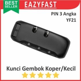 Kunci Gembok Kecil Resleting Tas Koper YF21 Seleting 3 Pin Kombinasi Angka Digit Travel Case Lock
