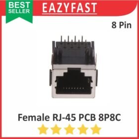 Socket Female RJ45 LAN Ethernet FTP Konektor Jack RJ 45 PCB Connector Metal Shield Gold Plated