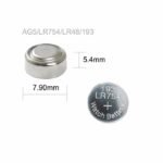 Baterai LR754 AG5 393 1.55v Jam Tangan Kancing Coin Button Battery - Image 2