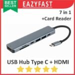 Converter Adapter USB OTG HUB Type C to HDMI Card Reader Micro SD Data Fast Charge PD Cable Kabel Konverter Universal
