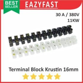 Terminal Block Krustin 16mm 30A Panel Listrik PLN Terminal Screw Cable Blok 16 mm 30 A Sambung Kabel