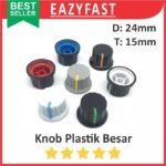 Knob Potensiometer Plastik Besar Warna 24mm Tutup Potensio Potentio Meter Knop Adjust Atur Volume