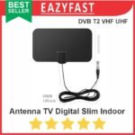 Antenna TV Digital HDTV DVB-T2 Slim Flat Antena Indoor Tempel VHF UHF