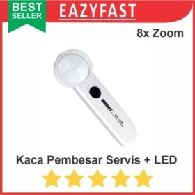 Kaca Pembesar Servis Lampu LED LUP Zoom 8x Service HP Solder Komponen
