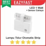 Lampu LED Tidur Otomatis Strip Sensor Cahaya 1 Watt Steker Colok Kamar