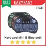 Keyboard Mini RGB Wireless Bluetooth Android Smart TV BOX DVR CCTV i8