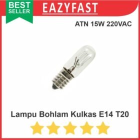 Lampu Bohlam Kulkas E14 T20 220V AC 15W E 14 Mesin Jahit Cabe Hias ATN