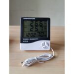 Digital Thermometer Humidity Suhu Ruangan Jam Dinding Wall Probe HTC-2 - Image 4