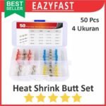 Heatshrink Tube Butt Set 50 Pcs Hot Seal Waterproof Heat Shrink Kabel
