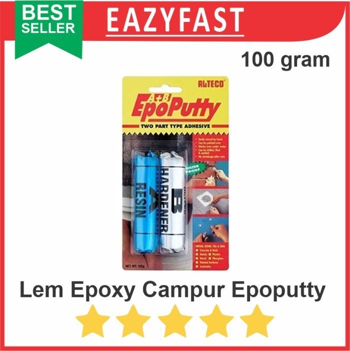 ginee_20241213152131061_8306377154.jpeg Lem Epoxy Campur Alteco EpoPutty Epo Putty Dempul Besi Tambal 100g - Image 1