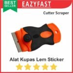 Pisau Scrape Kupas Buka Copot Lem Sticker Cutter Knife Glue Remover